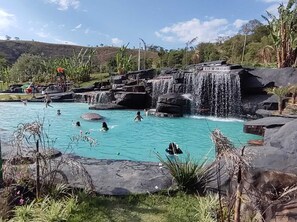 Pool waterfall - Parque Hotel Lambari MG Brazil (Lambari)
