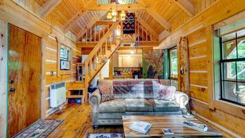 TV, fireplace, DVD player, video library