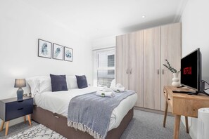 Apartamento básico | 2 dormitorios, tabla de planchar con plancha, ropa de cama