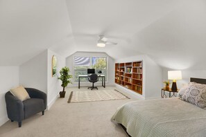 Desk, iron/ironing board, travel crib, free WiFi
