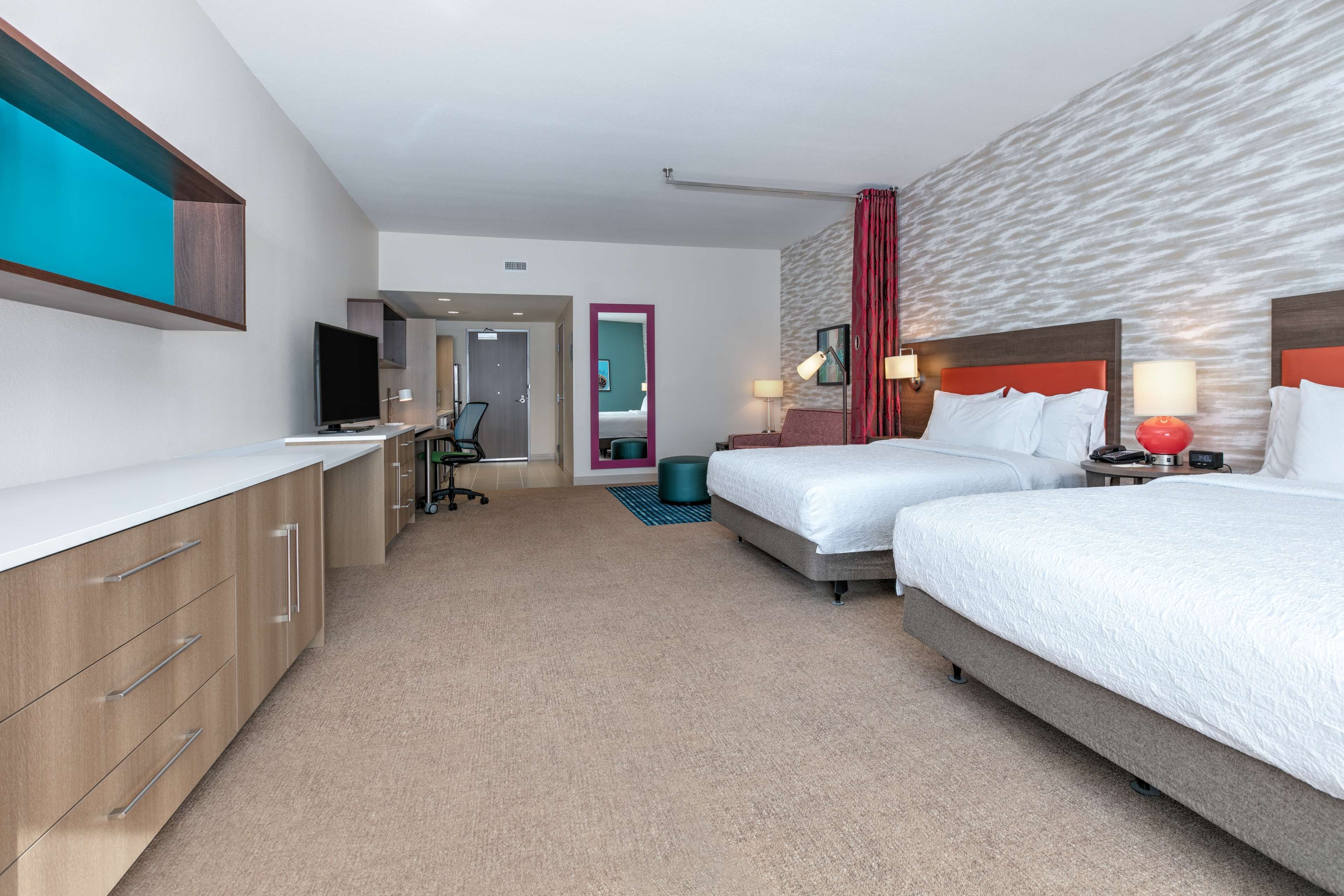 studio suite, 2 queen beds, accessible, bathtub | laptop workspace, iron/ironing board