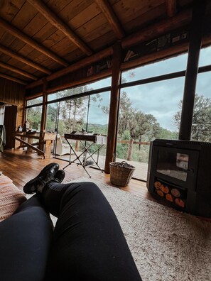 Araucasa da Montanha | Área de sala de estar | Libros 