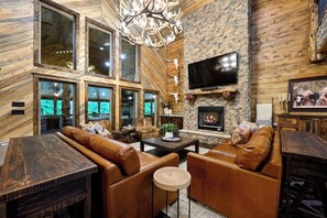 Télévision, cheminée