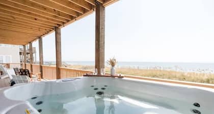 Brand New Oceanfront North Topsail Beach, Private Pool, Hot Tub, and Elevator!