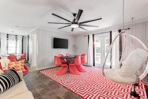 Interior - Bursting with color + game barn and private creek (Burlington)