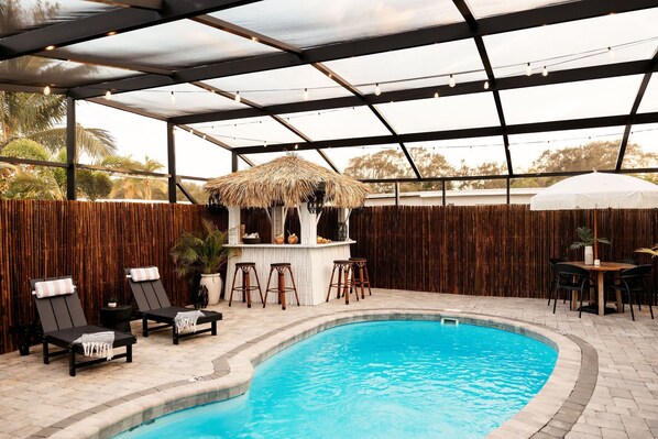 A heated pool