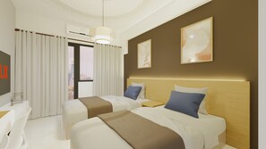 Deluxe Double Room | Rollaway beds, free WiFi, bed sheets - Homefort at Shore 1 Residences (Pasay)