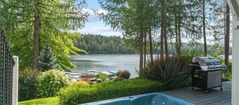 Luxe Lake Home | Hot Tub + Private Dock & Beach