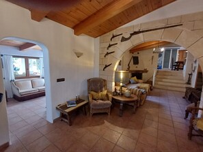 TV, fireplace, table tennis