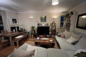 Basic Apartment, Multiple Beds | Living area | TV - Calming 1BD Oasis by River Thames - Rotherhithe (London)