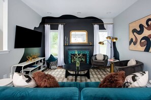 TV, fireplace, offices - Paint it Black by Minty Living (Atlanta)
