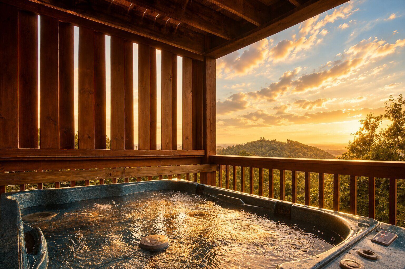 Outdoor spa tub