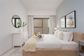 Deluxe Apartment, 2 Bedrooms | 2 bedrooms, in-room safe, blackout drapes, iron/ironing board