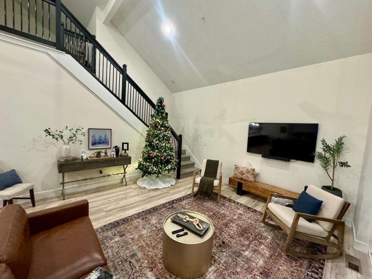 Smart TV, fireplace, foosball, offices