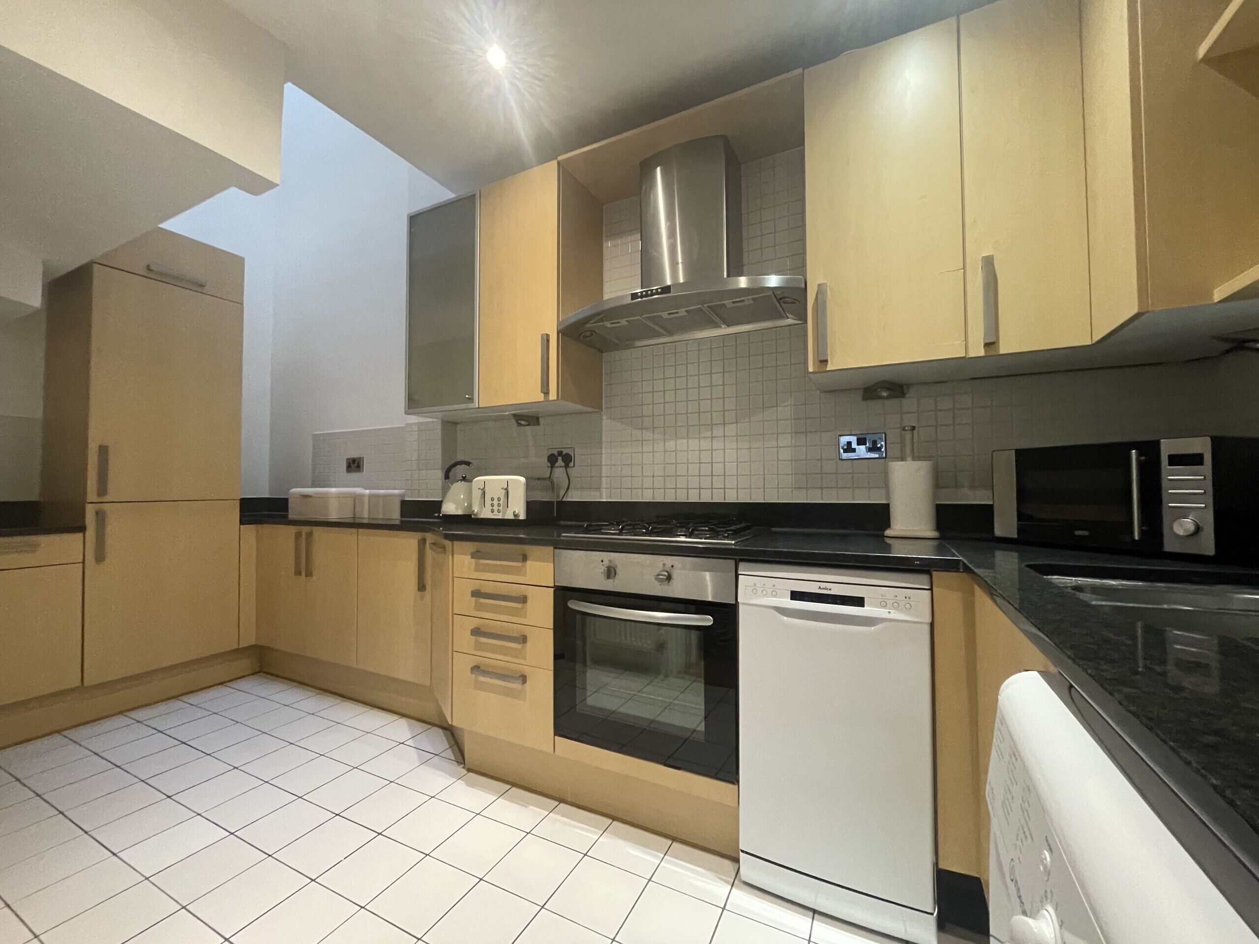 Fridge, oven, dishwasher, electric kettle