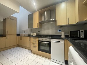 Fridge, oven, dishwasher, electric kettle