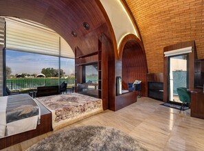 Chambre Double pour 1 personne, piscine privée, vue lac | Salle de bain