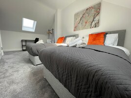 3 habitaciones y ropa de cama 