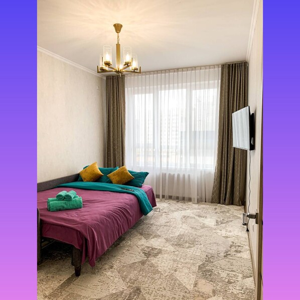 1 habitación, tabla de planchar con plancha, wifi y ropa de cama 