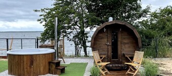 sunset cabin on the beach