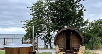 sunset cabin on the beach
