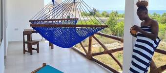 Spacious apartments with Indian ocean view, near the sky-blue beach Muyuni