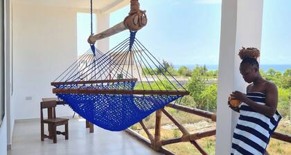 Spacious apartments with Indian ocean view, near the sky-blue beach Muyuni