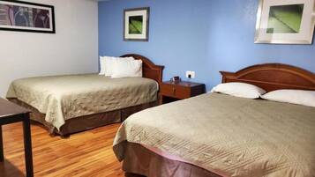 Room, 2 Queen Beds, Non Smoking | Desk, free WiFi, bed sheets