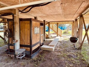 Terrace/patio - Tranquil Tides Retreat in Frisco, Outer Banks, North Carolina! (Frisco)