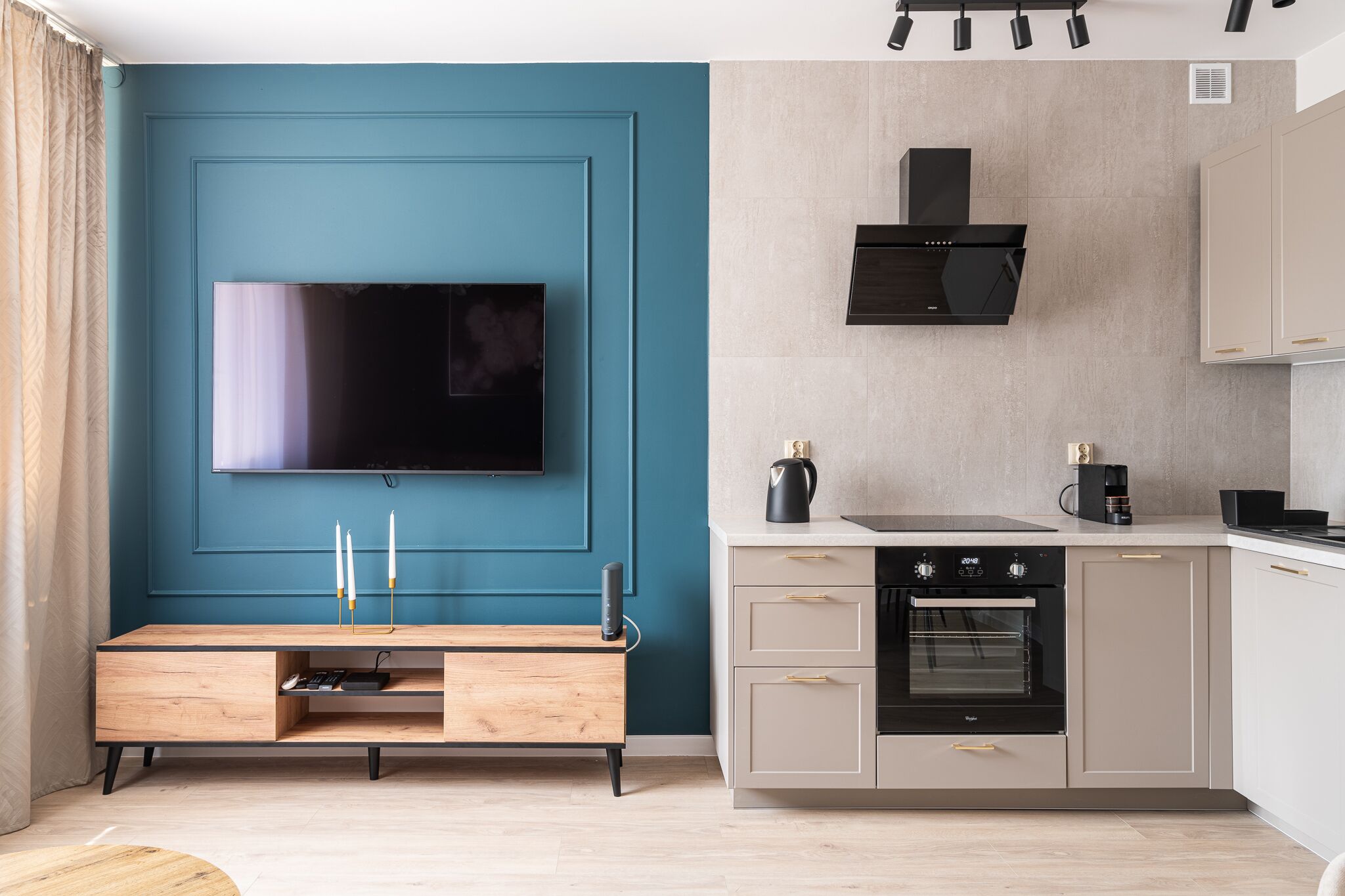 舒適公寓 | 私人小型廚房 | 電冰箱、爐台、義式濃縮咖啡機、咖啡機/沖茶器