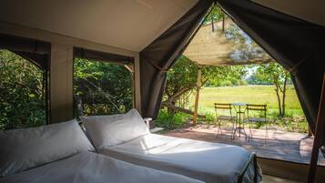 2 bedrooms, individually decorated, individually furnished, bed sheets