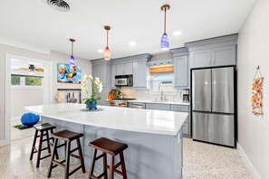 Fridge, microwave, oven, stovetop - Life is Better in Flip-Flops! Private, waterfront house with heated pool. (St. Petersburg)