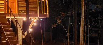 Private East Tennessee Glamping Cabins in a Treehouse Campground Pet Friendly