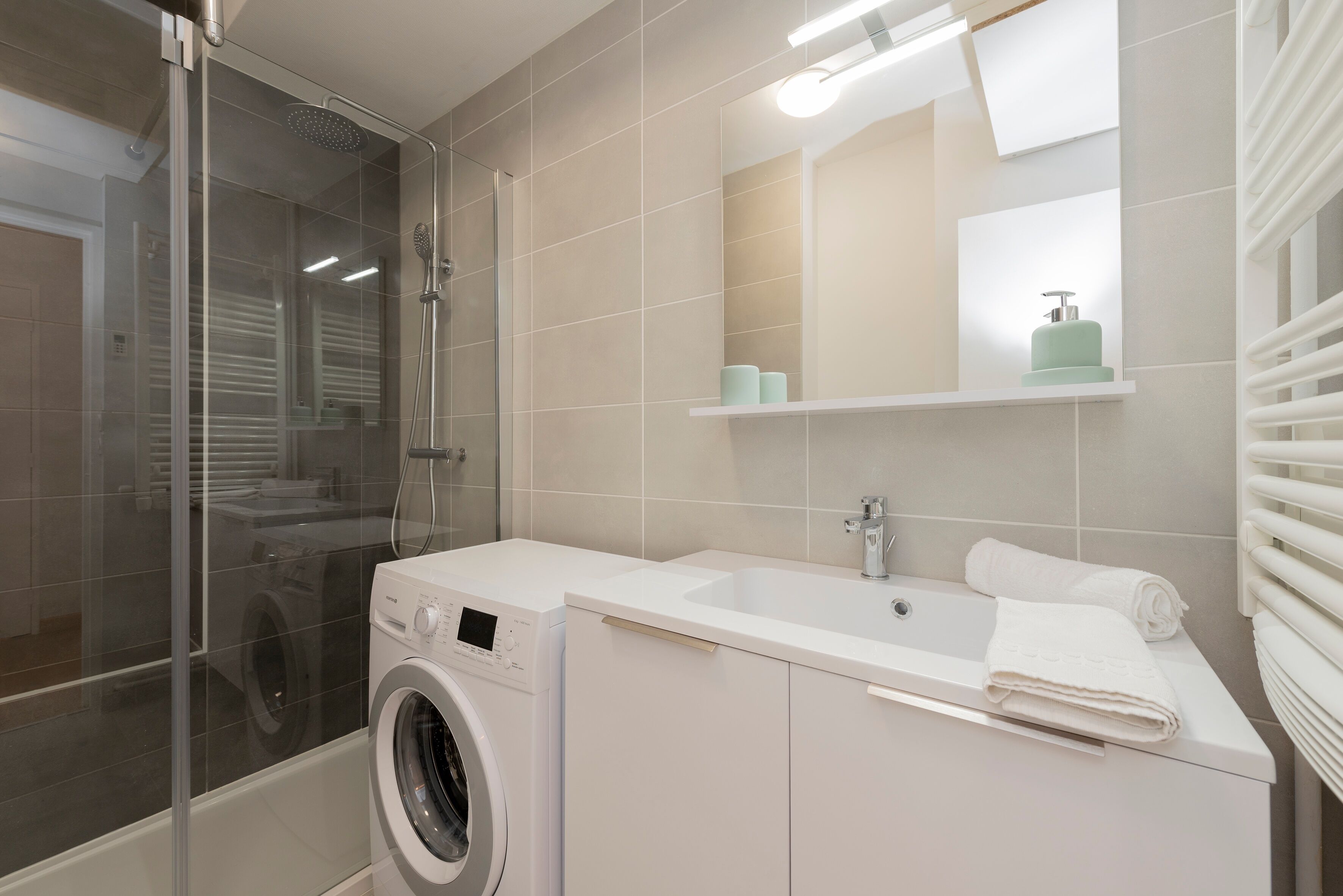 Free toiletries, hair dryer, towels