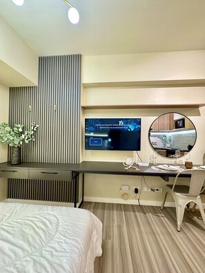 1 bedroom, WiFi, bed sheets - Cozy Studio I.T. Park Avida Riala (Cebu City)