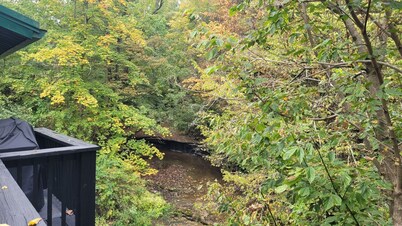 Eire Cottage, Private Waterfall views, Hot tub. On Bourbon trail.