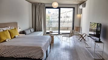 Studio (B) | 1 phòng ngủ, bộ đồ giường cao cấp, chăn bông, nệm có lớp đệm bông