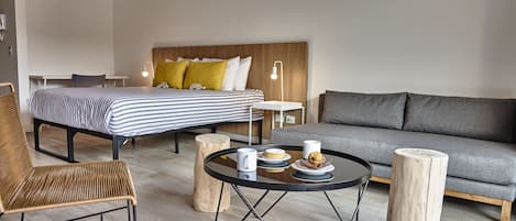 Studio (B) | Aire de séjour | Téléviseur connecté de 50 po avec télévision par cùble, Netflix