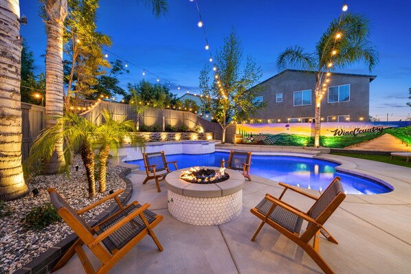 Outdoor pool, a heated pool - Stunning Mid Century Modern - Temecula Wine Country Oasis - Pool-Spa-Game Room- (Winchester)