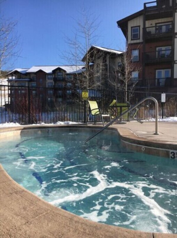 Outdoor pool, a heated pool