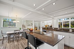 Fridge, microwave, oven, stovetop - Victoria Loop | Stunning Princeville Home w/PRIVATE POOL! A/C+Waterfall Views. (Princeville)