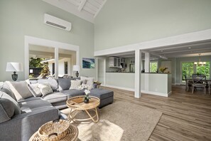 Smart TV - Victoria Loop | Stunning Princeville Home w/PRIVATE POOL! A/C+Waterfall Views. (Princeville)