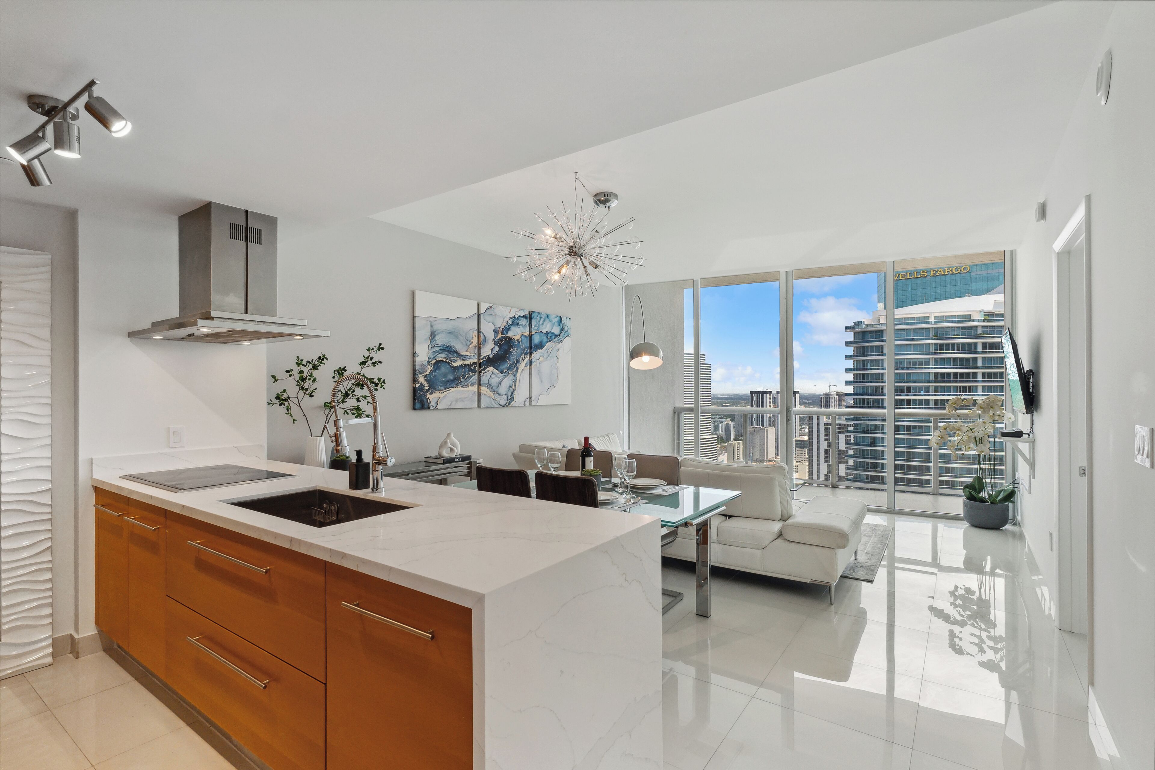 Luxury-Apartment, 1 Schlafzimmer, Stadtblick | Eigene Küche | Kühlschrank, Mikrowelle, Ofen, Herdplatte