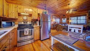 Coffee/tea maker, fridge, microwave, oven - Amy's Blue Ridge Mtn & Starlight View (Ellijay)