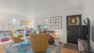 Smart TV, foosball, books