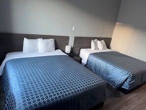 Basic Room, 2 Double Beds, Non Smoking | Living area | 42-inch flat-screen TV with satellite channels, table tennis