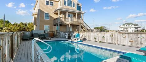 A heated pool