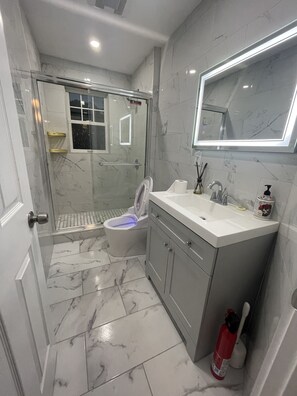 Shower, jetted tub, hair dryer, bidet - Beautiful Victorian home, Great view with balcony. Free parking. (Boston)
