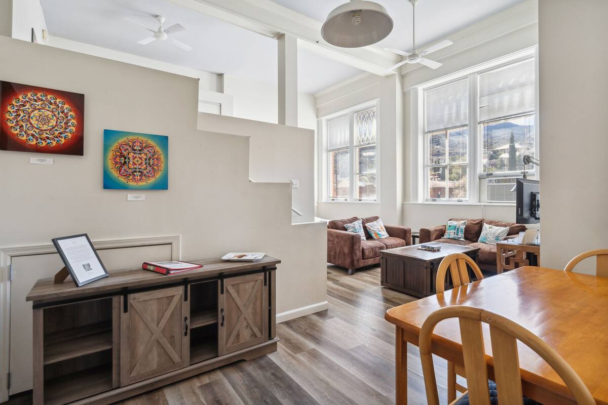 Family Suite 102 (Pet Friendly) | In-room safe, iron/ironing board, WiFi (free), individually decorated