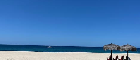 Sun loungers, beach towels